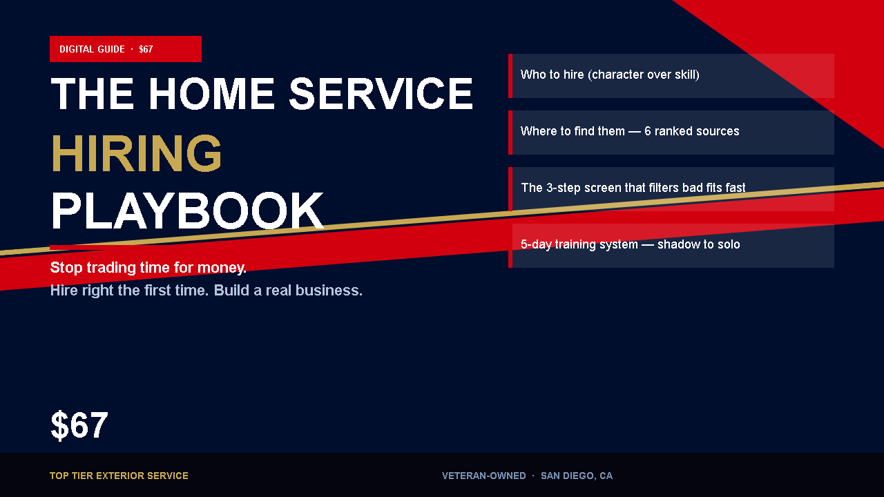 The Home Service Hiring Playbook